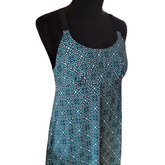 Apt. 9 Teal Floral Trellis Racerback Nightgown - Picture 3 of 7